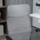 Vinsetto Ergonomic Office Chair Mesh Chair with Adjustable Height Tilt Function Light Grey