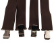 50MM Width Adjustable Elastic Men Suspenders - Coffee