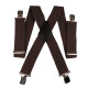 50MM Width Adjustable Elastic Men Suspenders - Coffee