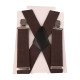 50MM Width Adjustable Elastic Men Suspenders - Coffee