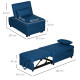 Convertible Chair Bed with Padding Seat, 4-in-1 Multi-Functional Sleeper Sofa Bed, Recliner with Adjustable Backrest, Side Pocke