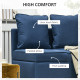Convertible Single Sofa Bed with Thick Padded Seat, 3-in-1 Multi-Functional Sleeper Chair Bed with Magazine Pocket, for Living R