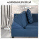 Convertible Single Sofa Bed with Thick Padded Seat, 3-in-1 Multi-Functional Sleeper Chair Bed with Magazine Pocket, for Living R