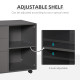 Freestanding Printer Stand Unit Office Desk Side Mobile Storage w/ Wheels 3 Drawers, 2 Open Shelves Modern Style 80L x 40W x 65H