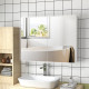kleankin Bathroom Mirror Cabinet with Light, Bathroom Storage Cupboard with Adjustable Shelf, USB Powered, 90x15x70cm, White