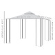 Outsunny 4m x 3(m)Garden Gazebo, Double Roof Outdoor Gazebo Canopy Shelter with Curtains, Solid Steel Frame for Lawn and Deck, G