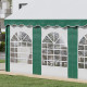 Outsunny 6 x 4m Garden Gazebo with Sides, Galvanised Marquee Party Tent with Six Windows and Double Doors, for Parties, Wedding 