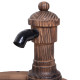 Outsunny Wood Barrel Patio Water Fountain Garden Decorative Ornament Water Feature with Electric Pump (Type A)