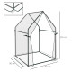 Outsunny Mini Greenhouse, Garden Tomato Growhouse with 2 Zipped Doors, Portable Indoor Outdoor Green House, 90 x 90 x 145cm, Cle