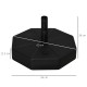 Outsunny Octagonal Garden Parasol Base Holder Outdoor Market Umbrella Stand Weights, Up to 28kg Water Filled or 40kg Sand Filled