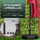 Outsunny Octagonal Garden Parasol Base Holder Outdoor Market Umbrella Stand Weights, Up to 28kg Water Filled or 40kg Sand Filled
