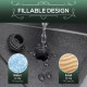 Outsunny Octagonal Garden Parasol Base Holder Outdoor Market Umbrella Stand Weights, Up to 28kg Water Filled or 40kg Sand Filled
