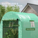 Outsunny 180 x 180cm Walk-In Polytunnel Greenhouse - Green