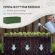 Outsunny Raised Beds for Garden, Galvanised Steel Outdoor Planters with Multi-reinforced Rods, 180 x 90 x 59 cm, Green