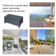 Outsunny Outdoor PE Rattan Coffee Table, Rectangular Garden Tea Table w/ Tempered Glass Top, Black