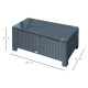 Outsunny Outdoor PE Rattan Coffee Table, Rectangular Garden Tea Table w/ Tempered Glass Top, Black