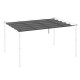 Outsunny Retractable Pergola Shade Cover, Replacement Canopy for 4 x 3 (m) Pergola, Retractable Roof, Dark Grey