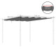Outsunny Retractable Pergola Shade Cover, Replacement Canopy for 4 x 3 (m) Pergola, Retractable Roof, Dark Grey