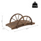 Outsunny Wooden Garden Bridge Lawn Décor Stained Finish Arc Outdoor Pond WalkwayYard Decoration Half Wheeled Railings 100L x 50W