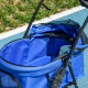 PawHut Dog Pram Dog Stroller Foldable Pet Pushchair with 4 Wheels, Safety Leashes, Cup Holder for Small Dogs, Blue