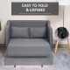 Two-Seater Pull-Out Sofa Bed - Grey