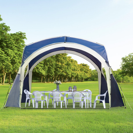 Outsunny 3.5 x 3.5M Camping Gazebo, Outdoor Event Shelter Dome Tent Garden Sun Shelter Patio Spire Arc Pavilion Camp Sun Shade, 