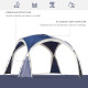Outsunny 3.5 x 3.5M Camping Gazebo, Outdoor Event Shelter Dome Tent Garden Sun Shelter Patio Spire Arc Pavilion Camp Sun Shade, 