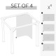 Outsunny Replacement Gazebo Curtains, 4-Panel Gazebo Side Panels Only, for 3 x 3 (M) Gazebos or Pergolas, Hooks/C-Rings Included