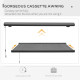 Outsunny 3 x 2.5m Electric Awning with Remote Controller, Aluminium Frame DIY Retractable Awning, UV50+ Sun Shade Canopy for Gar
