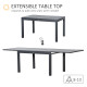 Outsunny Extendable Garden Table 135-270cm x 90cm x 75cm, 10 Seater Outdoor Dining Table with Aluminium Frame for Lawn, Balcony 
