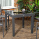 Outsunny Extending Garden Table, Outdoor Dining Table with Aluminium Frame and Tempered Glass Tabletop, 80/160 x 80 x 75 cm, Bla