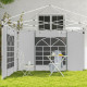 Outsunny Gazebo Side Panels, 2 Pack Sides Replacement, for 3x3(m) or 3x6m Pop Up Gazebo, with Windows and Doors, White