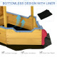 Outsunny Kids Wooden Sand Pit Children Sandbox Pirate Ship Sandboat Play Station for Outdoor w/ Canopy Shade Storage Bench Botto