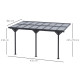 Outsunny Outdoor Patio Gazebo Pergola, Aluminum Post, 4.35 x 3 m PC Roof