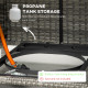 Outsunny Outdoor PE Rattan Gas Fire Pit Table, Patio Square Propane Heater with Rain Cover, Glass Windscreen, and Lava Stone, 50