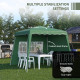 Outsunny 2.9 x 2.9m Pop Up Gazebo Canopy Tent with 2 Sidewalls and Carry Bag, Height Adjustable, UV50+ Party Tent Event Shelter 