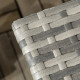 Outsunny Rattan Side Table, Outdoor Coffee Table with Plastic Board Under the Full Woven Table Top for Patio, Garden, Balcony, M