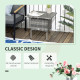 Outsunny Rattan Side Table, Outdoor Coffee Table with Plastic Board Under the Full Woven Table Top for Patio, Garden, Balcony, M
