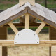 Outsunny Wooden Playhouse for Kids Outdoor Wendy House with Door, windows, Bench, Service Stations, Flowerpot Holder, For Ages 3