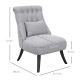 Fabric Single Sofa, Tub Chair, Upholstered Bedroom Chair with Pillow, Solid Wood Leg for Home, Living Room, Dining Room, Set of 
