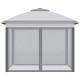 Outsunny 3.3 x 3.3m Pop Up Gazebo, Double Roof Foldable Canopy Tent with Zipped Mesh Sidewalls, Height Adjustable and Carrying B
