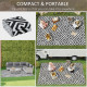 Outsunny 182 x 274 cm(6x9ft) Outdoor Rug Reversible Mat Plastic Straw Rug Portable RV Camping Mat for Garden Deck Picnic Indoor,