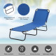 Outsunny 2 Piece Foldable Sun Loungers with 5-Position Adjustable Backrest, Outdoor Portable Recliner Chaise Lounge Chairs with 