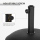 Outsunny Heavy Duty Cement Parasol Umbrella Base 20kg Patio Stand Garden Outdoor Shade Holder Round