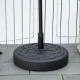 Outsunny Garden Parasol Base Holder, Outdoor Market Umbrella Stand Weight with Built-In Handle, 25kg Water or 35kg Sand Filled, 