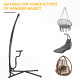 Outsunny Hammock Chair Stand Only Construction Heavy Duty Metal C-Stand for Hanging Hammock Chair Porch Swing Indoor or Outdoor 