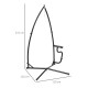 Outsunny Hammock Chair Stand Only Construction Heavy Duty Metal C-Stand for Hanging Hammock Chair Porch Swing Indoor or Outdoor 