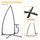 Outsunny Hammock Chair Stand Only Construction Heavy Duty Metal C-Stand for Hanging Hammock Chair Porch Swing Indoor or Outdoor 