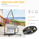 Outsunny Hammock Chair Stand Only Construction Heavy Duty Metal C-Stand for Hanging Hammock Chair Porch Swing Indoor or Outdoor 
