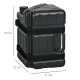 Outsunny HDPE Gazebo Weights Set of 4, Water or Sand Filled Weights for Gazebo Legs, with Built-in Handles and Secure Straps